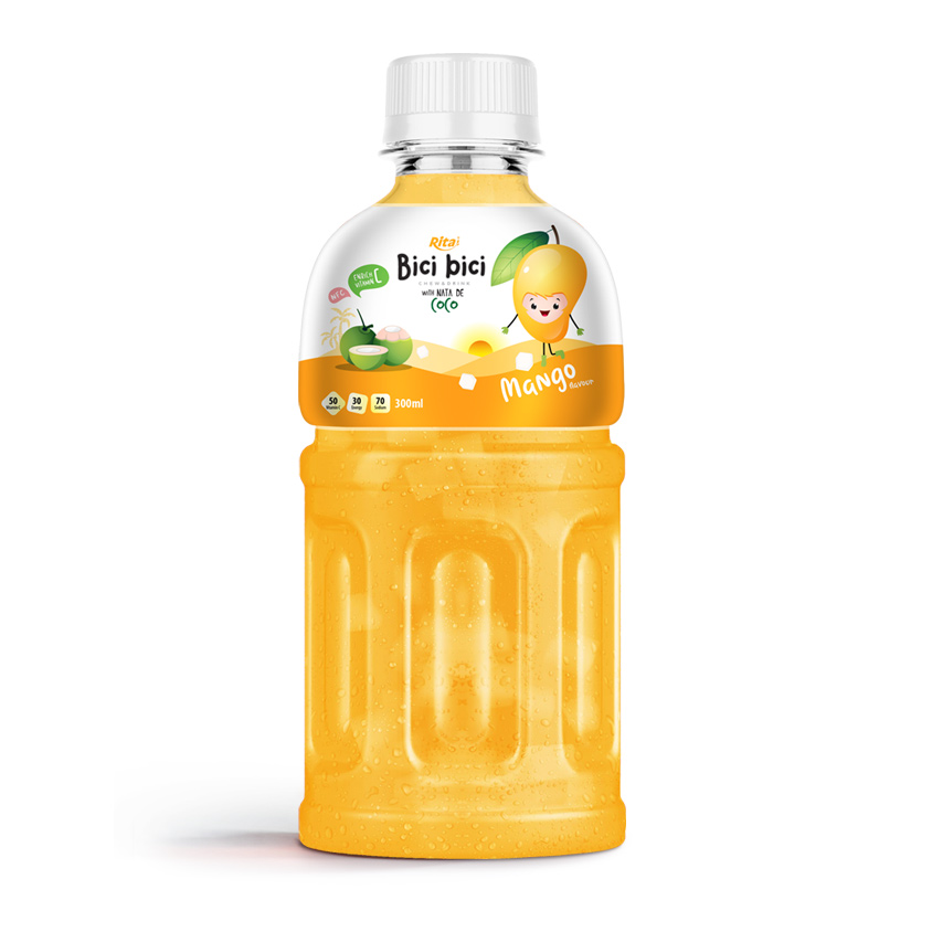 300ML PET BOTTLE  MANGO JUICE WITH NATA DE COCO