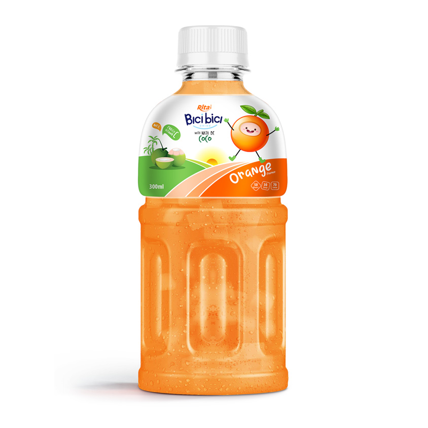 300ML PET BOTTLE ORANGE JUICE WITH NATA DE COCO