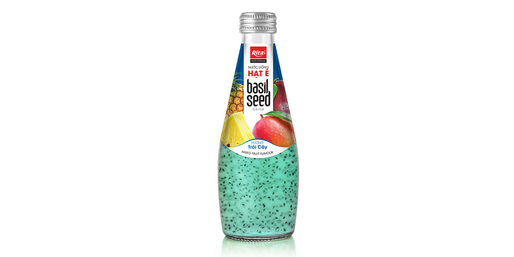 290ML GLASS BOTTLE BASIL SEED MIXED - FRUIT FLAVOR