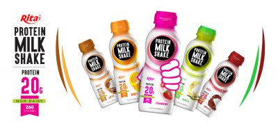 Juice bottles Protein milk shake with cofee