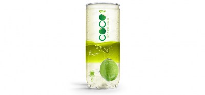 Sparking coconut water with lemon flavor 250ml Pet can