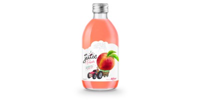 glass 320ml fruit juice peach private label brand