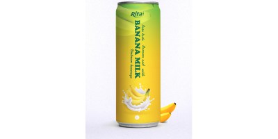 Banana milk drink 250ml slim can