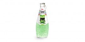 Basil seed with aloe vera 290ml glass bottle