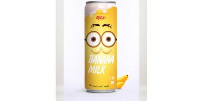Banana milk drink 250ml slim can