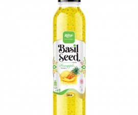 300 GLASS BOTTLE BASIL SEED WITH  PINEAPPLE