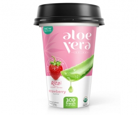 PP cup 330ml aloe vera with strawberry