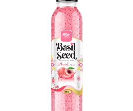 300 GLASS BOTTLE BASIL SEED WITH PEACH